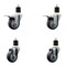 Service Caster 3.5'' Thermoplastic Rubber Swivel 1-7/8'' Expanding Stem Caster Set 2 Total Lock Brakes, 4PK SCC-EXTTL20S3514-TPRB-2-S-2-178 - alternate 1